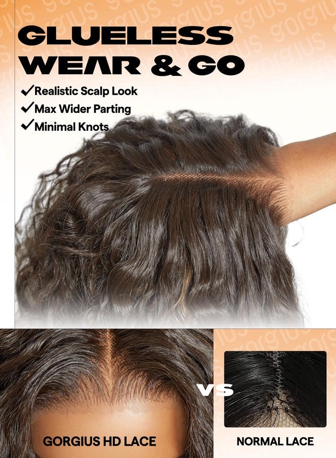 GORGIUS Curly Brown Wig Glueless Highlight Lace Front Wig Pre Plucked Middle Parted Synthetic Wig Upgraded with Premium Human-Hair-Like Fiber 20 Inch - Image 3
